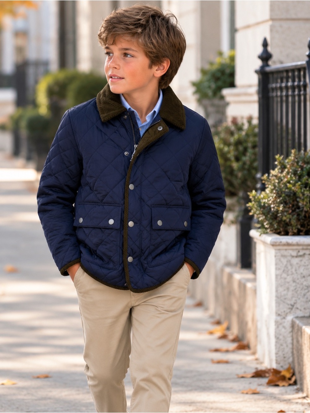 Lauren Ralph Lauren Kids Navy Quilted Barn Jacket Sz 8